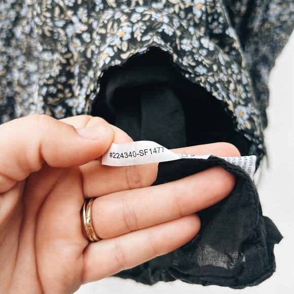 Shona Joy Denise Pintuck Babydoll Mini Balloon Puff Sleeve Short Floral Dress 10 - Picture 16 of 16